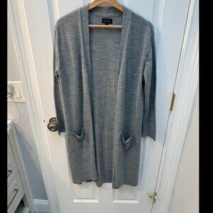 Topshop Gray Longline Cardigan Size 8